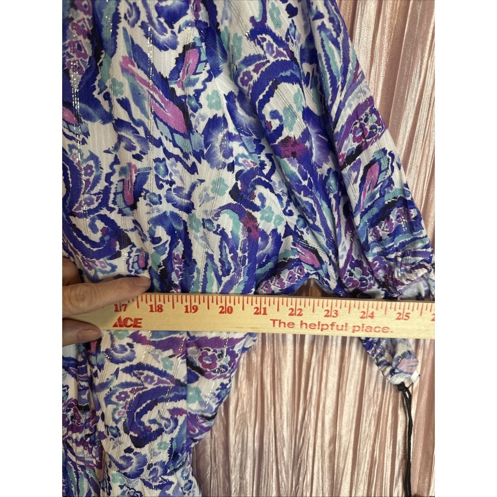 Kathy Ireland Fashion 360 Paradise Pleasure Jumpsuit Paisley Peacock Size 1X - Picture 9 of 16